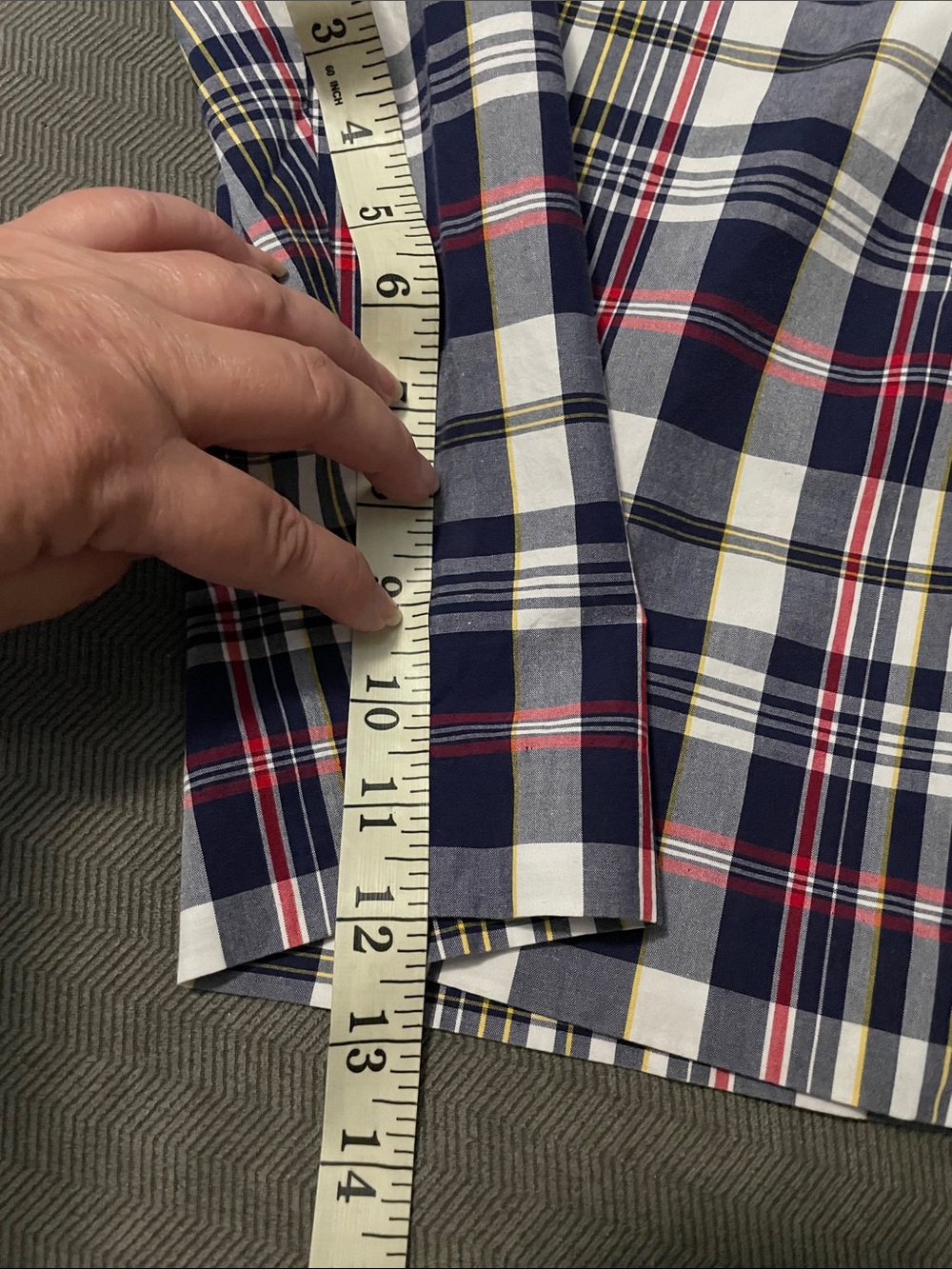 LRL Lauren Ralph Lauren Active Plaid Shorts Women 8 Red & Blue Golf Bermudas - Picture 14 of 14